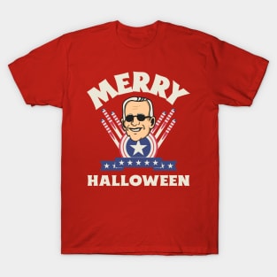 Merry Halloween - Joe Biden Funny Confused Happy 4th of July T-Shirt